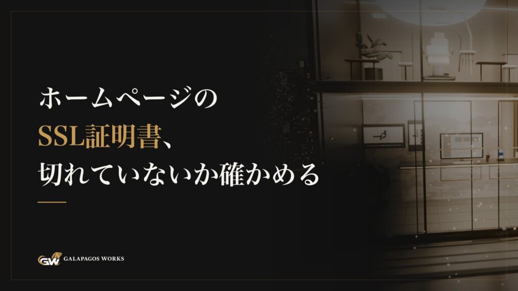 ホームページのSSL証明書、切れていないか確かめる
